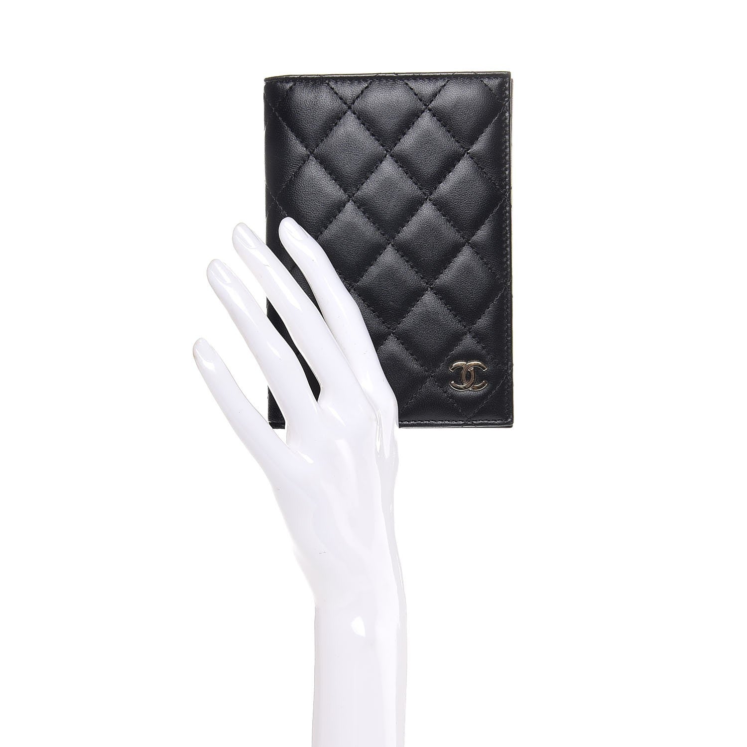 Chanel Lambskin Quilted Passport Holder Black 2 of 7