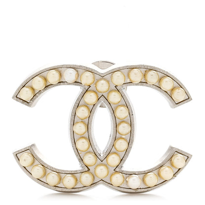 Chanel Pearl CC Brooch Gold 1 of 4