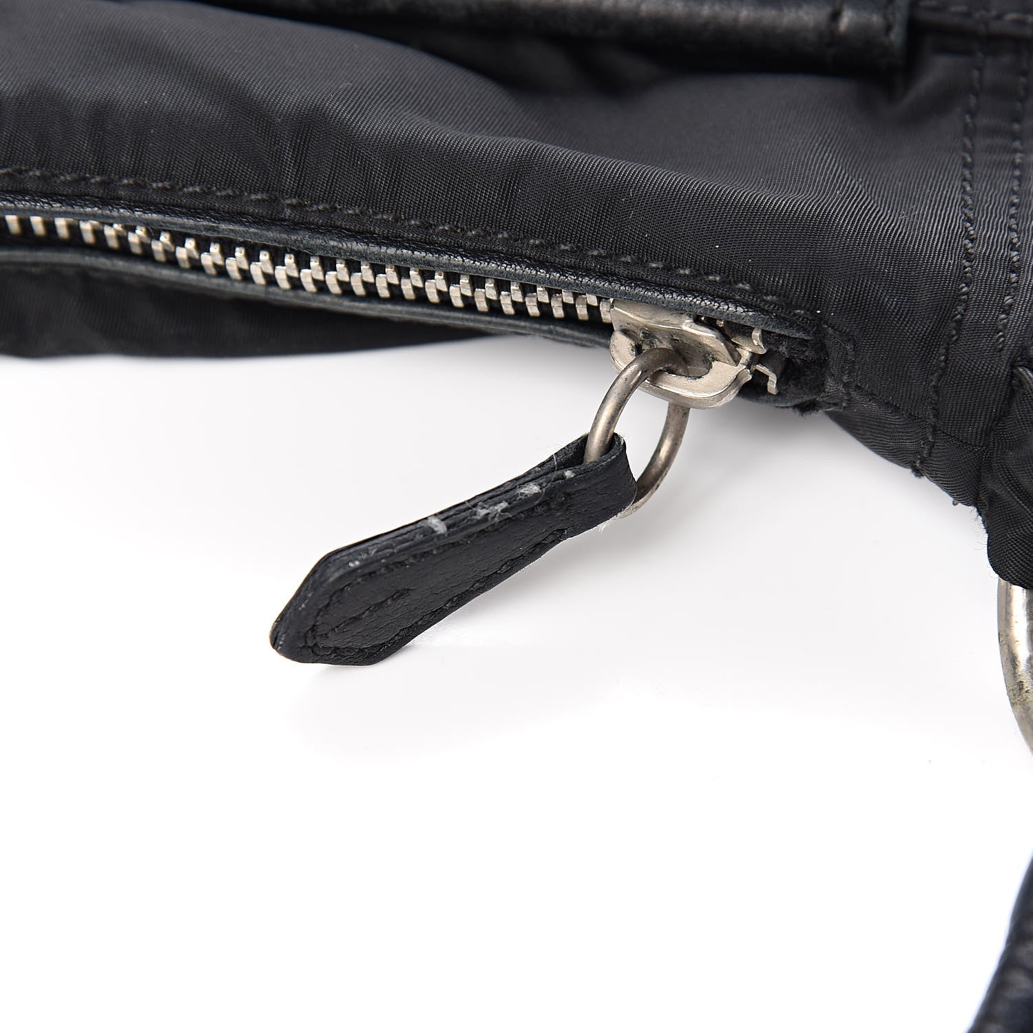 Prada Tessuto Nylon Buffalo Shoulder Bag Black 7 of 14