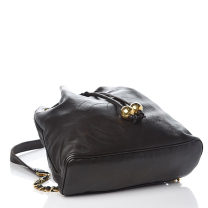 Chanel Lambskin CC Drawstring Backpack Brown 5 of 8