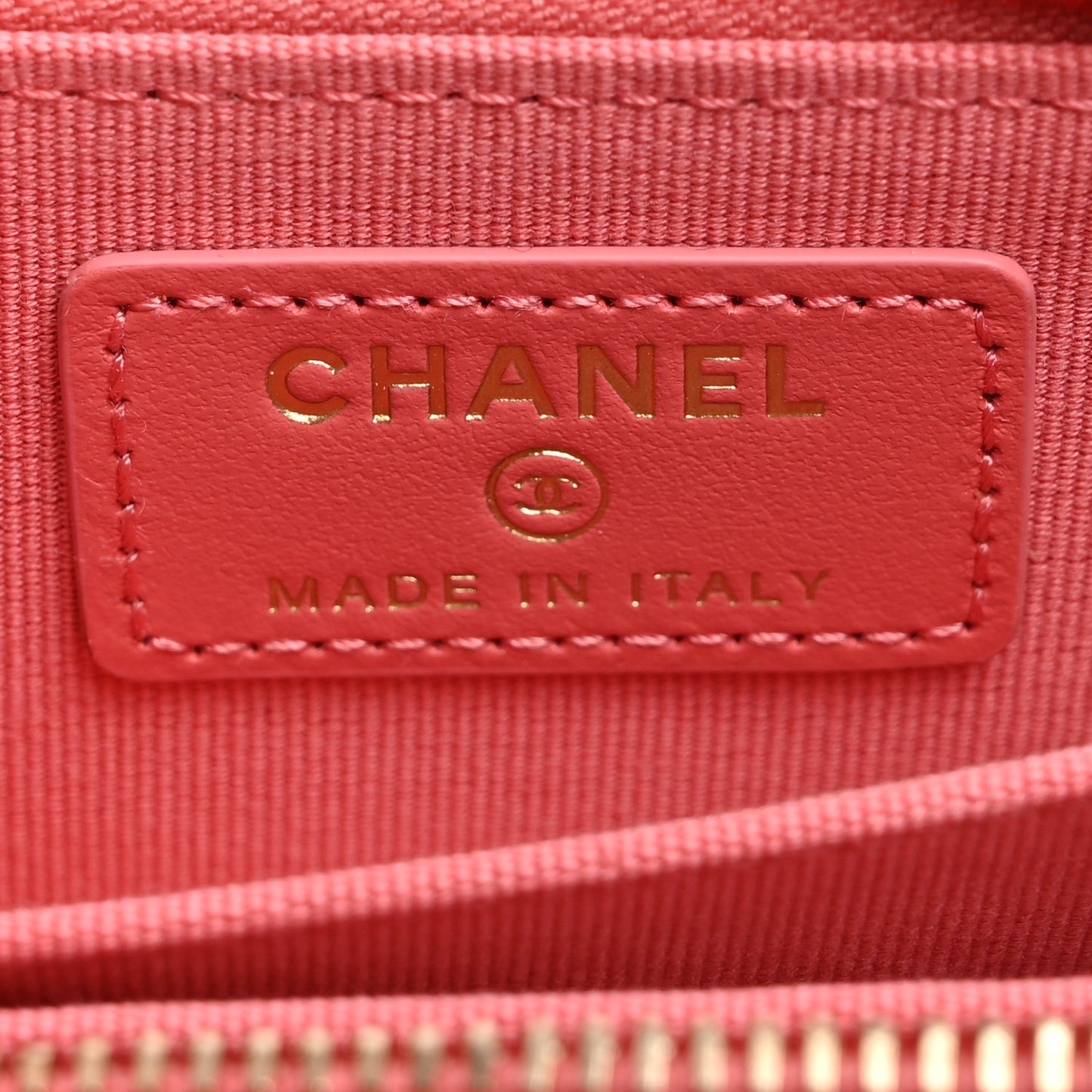 Caviar Quilted Zip Coin Purse Dark Pink