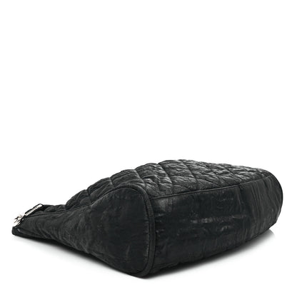Chanel Crinkled Coated Canvas Le Marais Hobo Black 4 of 13