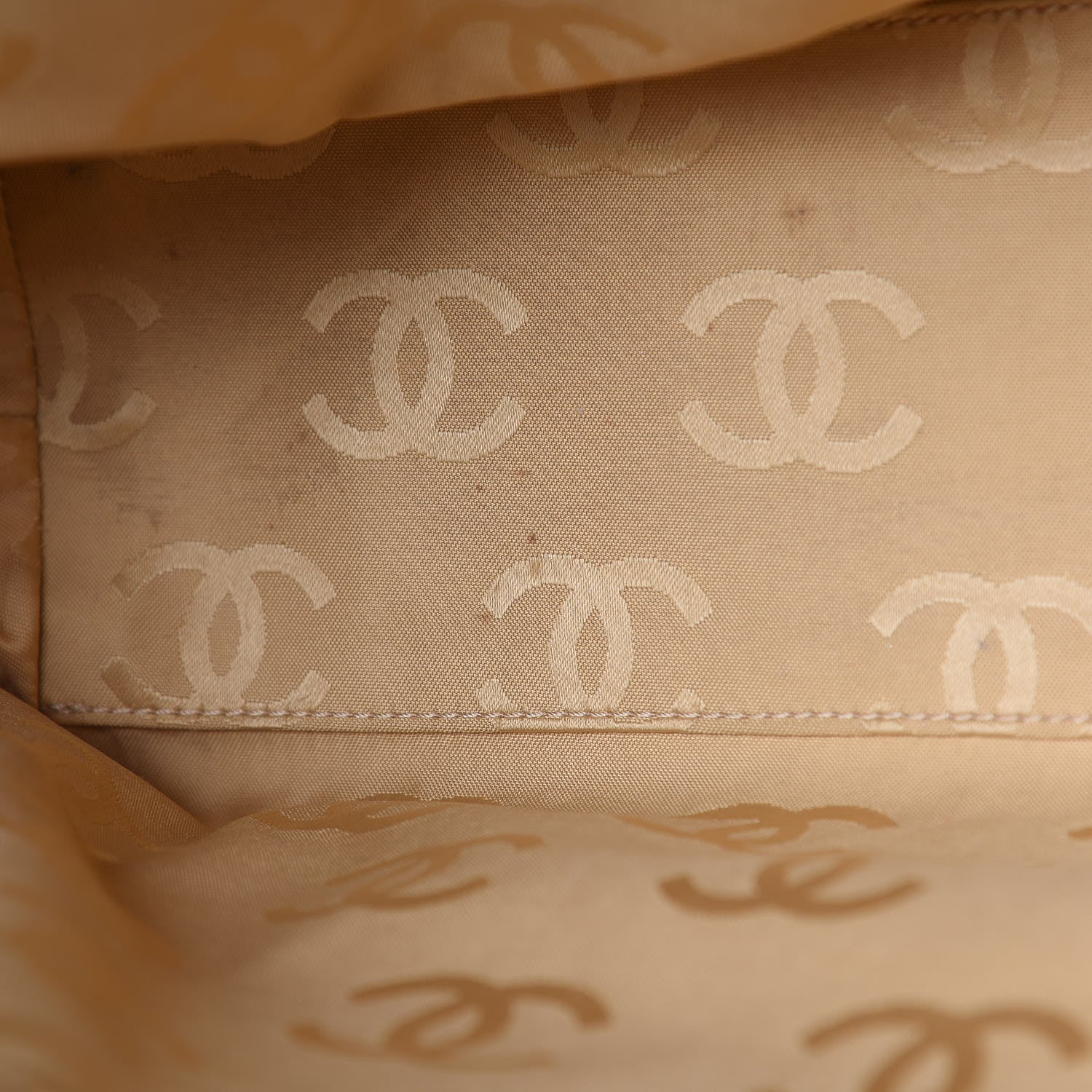 Chanel Calfskin Contrast Stitch Surpique Tote Beige 18 of 22
