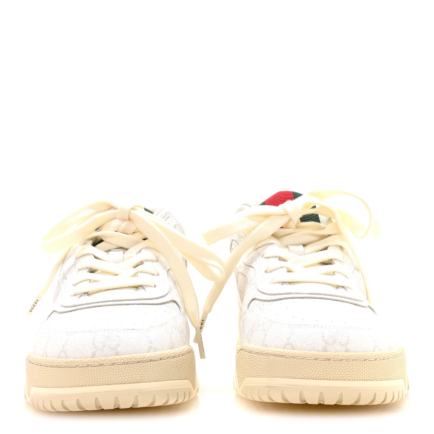 GG Supreme Monogram Mens Re-Web Sneakers 8.5 White