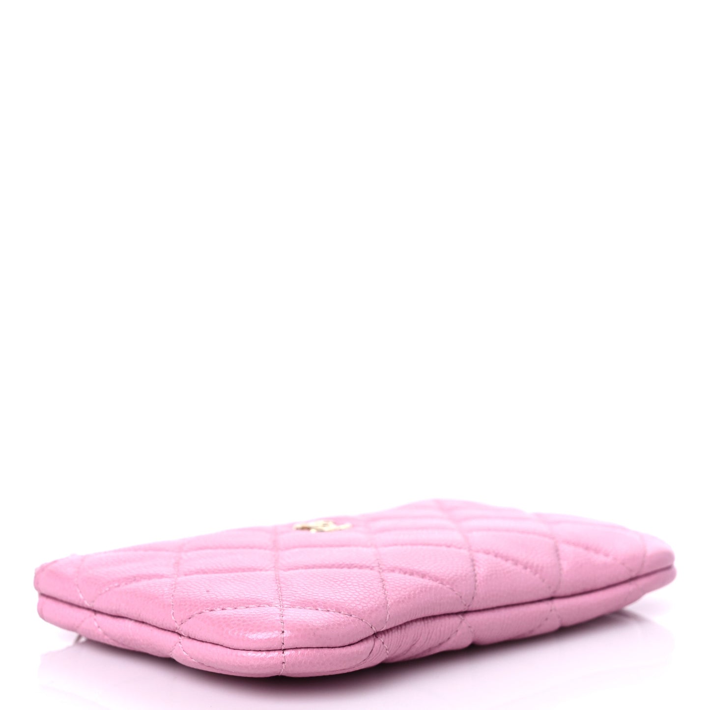 Caviar Quilted Small Cosmetic Case Light Pink