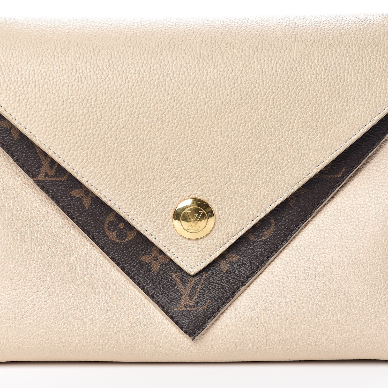 Louis Vuitton Grained Calfskin Monogram Double V Creme 11 of 13