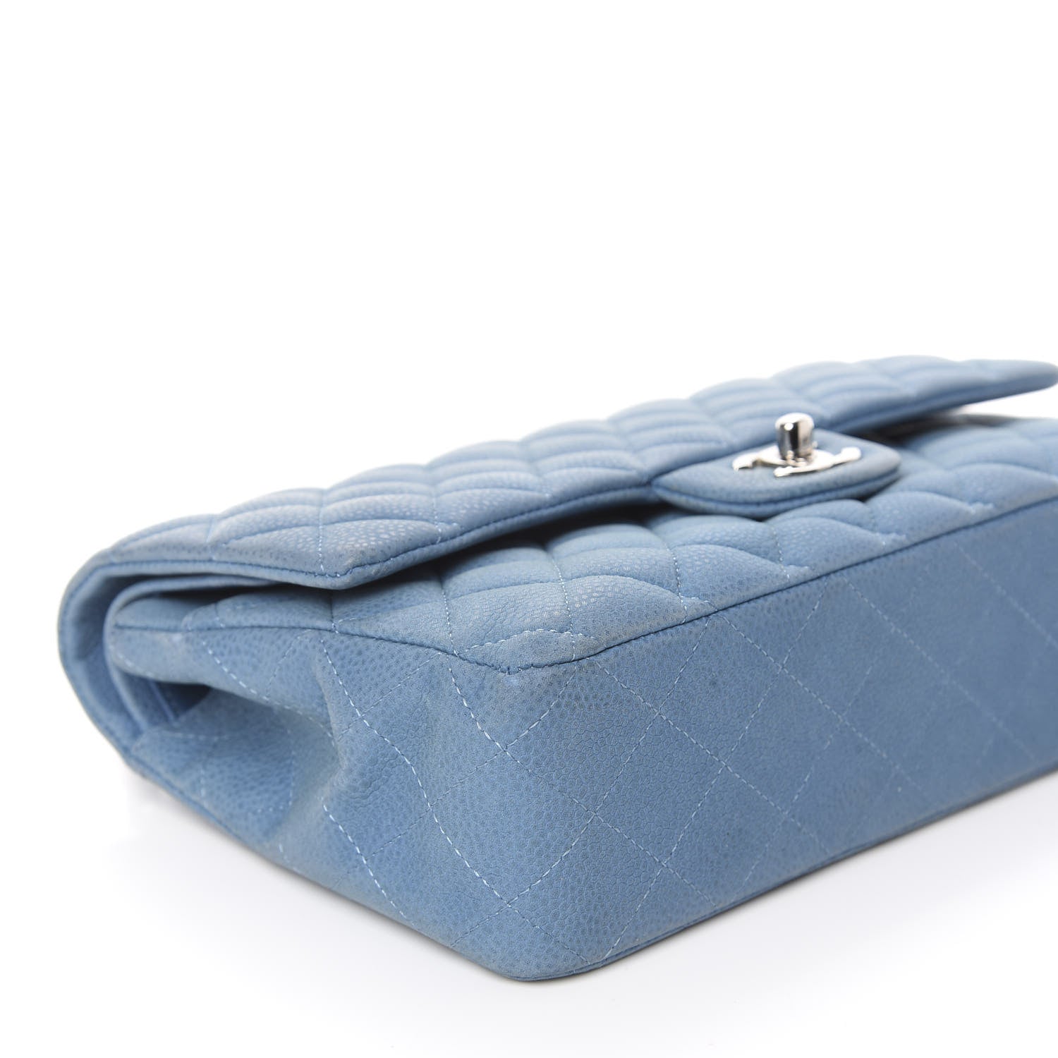 Chanel Iridescent Caviar Quilted Medium Double Flap Blue 5 of 9