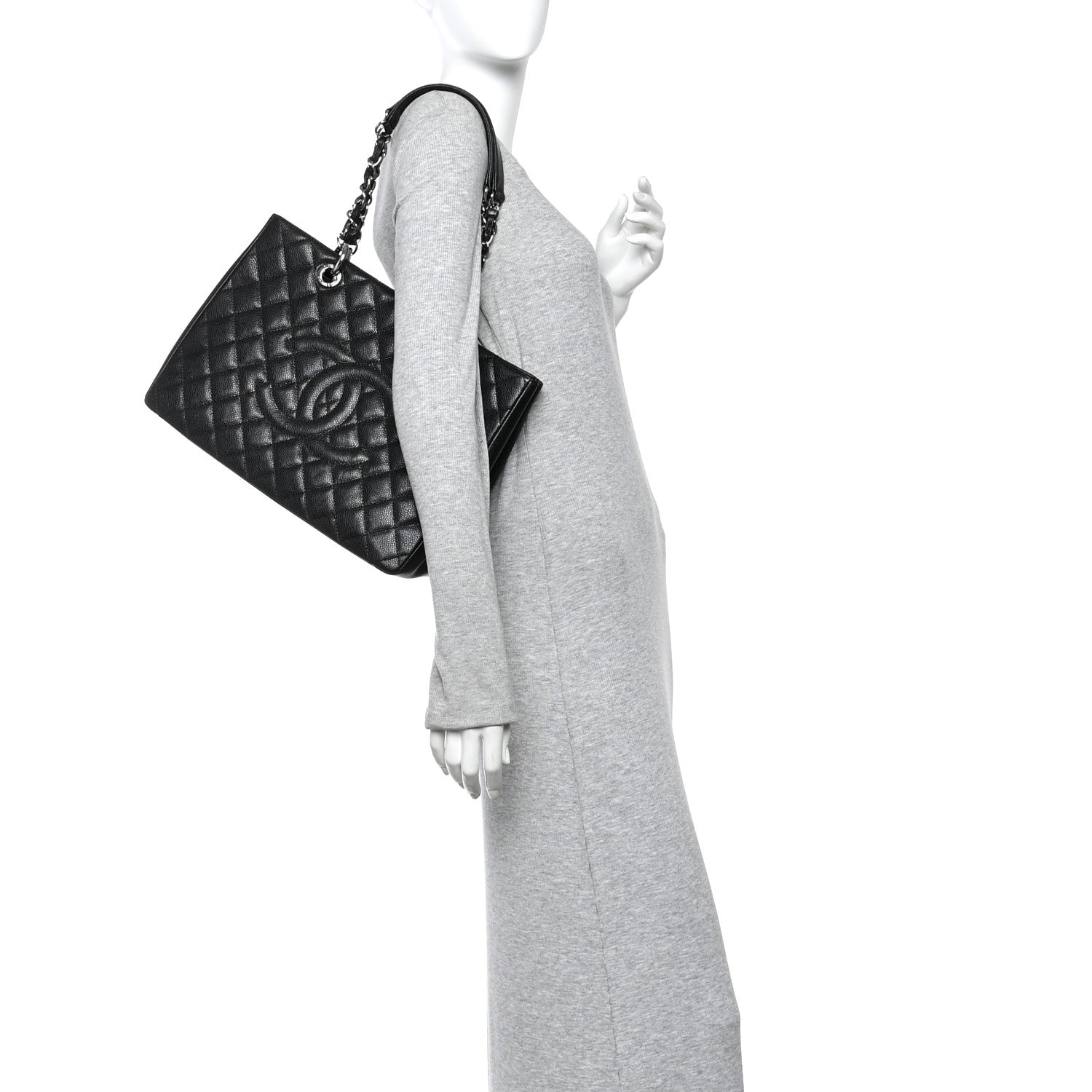 Chanel Caviar Quilted Grand Shopping Tote GST Black 2 of 15