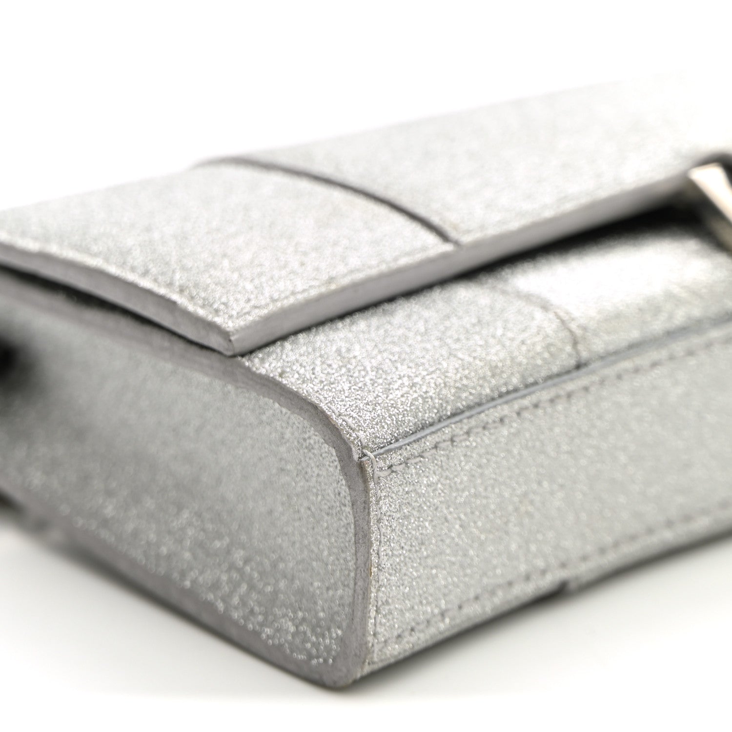 Balenciaga Sparkling Fabric XS Hourglass Wallet On Chain Silver 8 of 9