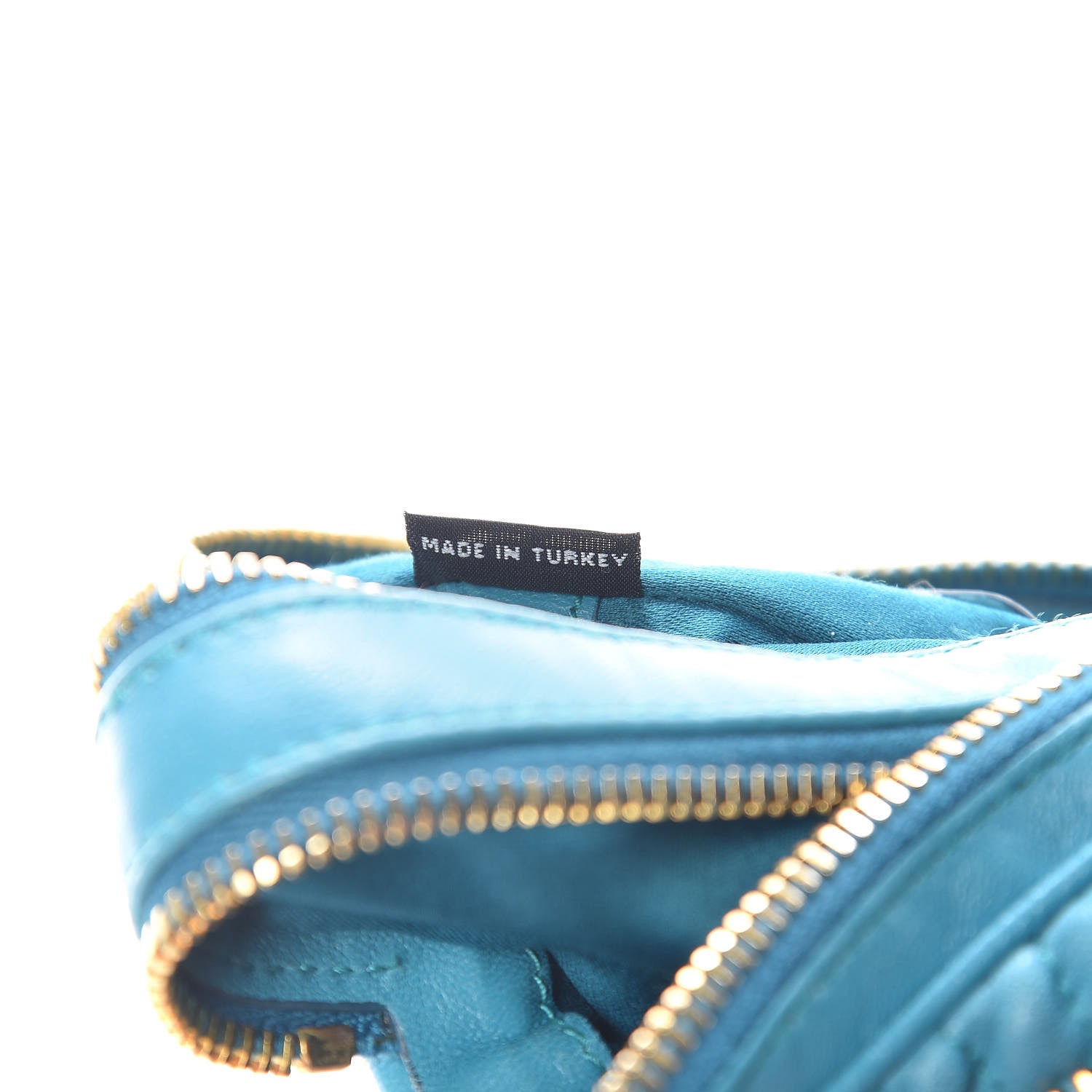Miu Miu Nappa Matelasse Double Zip Chain Mini Shoulder Bag Blue 8 of 10