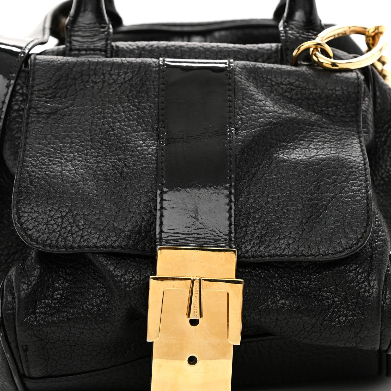 Dolce & Gabbana Calfskin Buckle Satchel Black 8 of 10