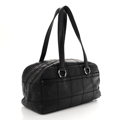 Chanel Caviar Square Stitched Bowler Black 3 of 10