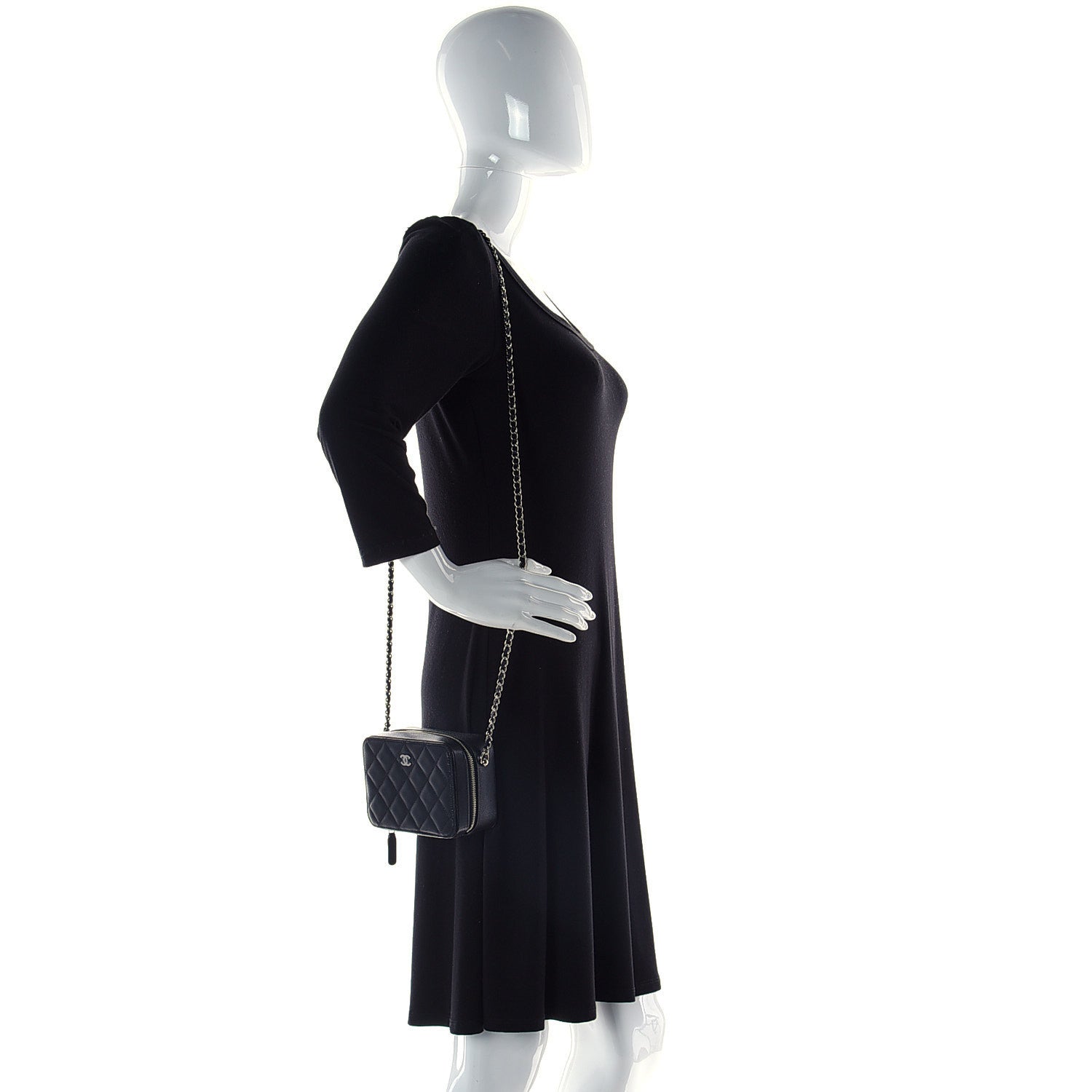 Chanel Caviar Quilted Camera Bag Black 2 of 12