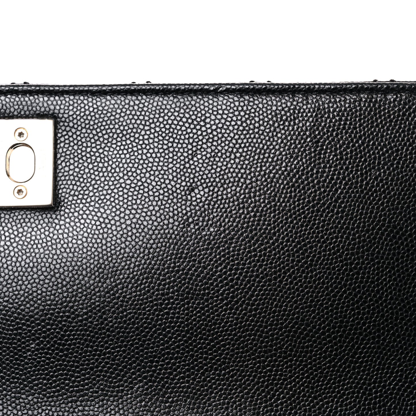 Caviar Quilted Medium Coco Handle Flap Black