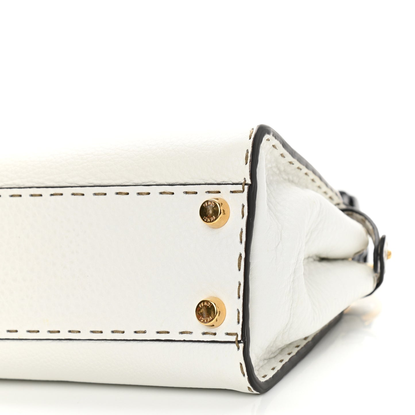 Cuoio Romano Selleria Tri-color Mini Peekaboo Iconic Satchel White Indaco Saddler