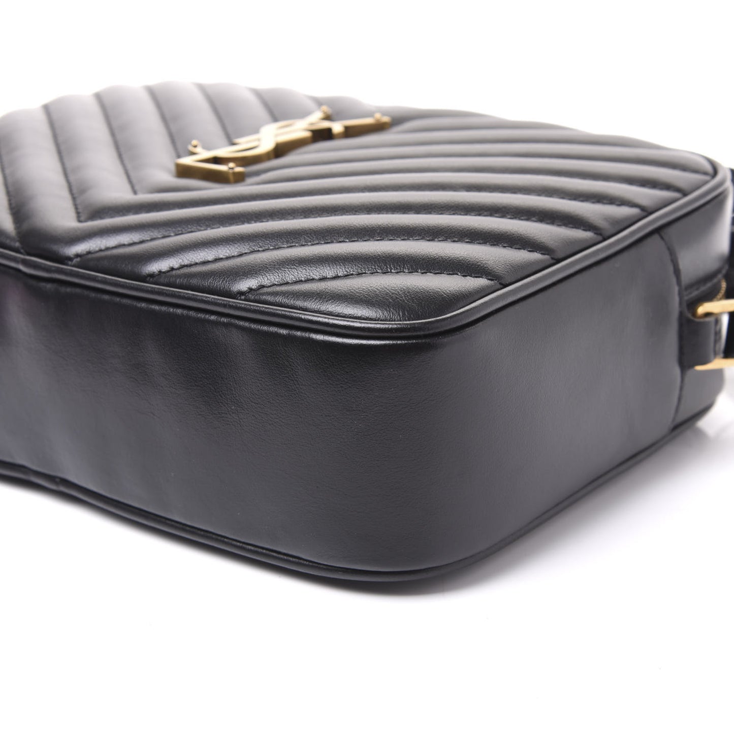 Calfskin Matelasse Monogram Lou Camera Bag Black
