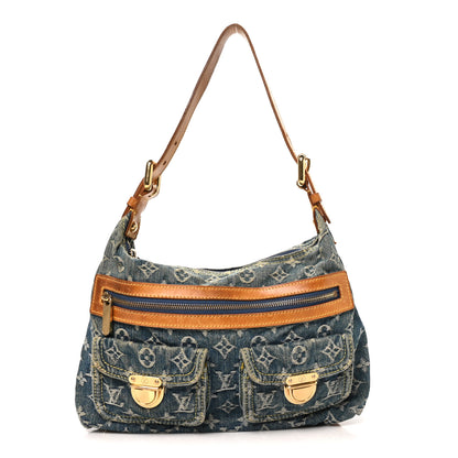 Louis Vuitton Monogram Denim Baggy PM Blue Blue 1 of 12