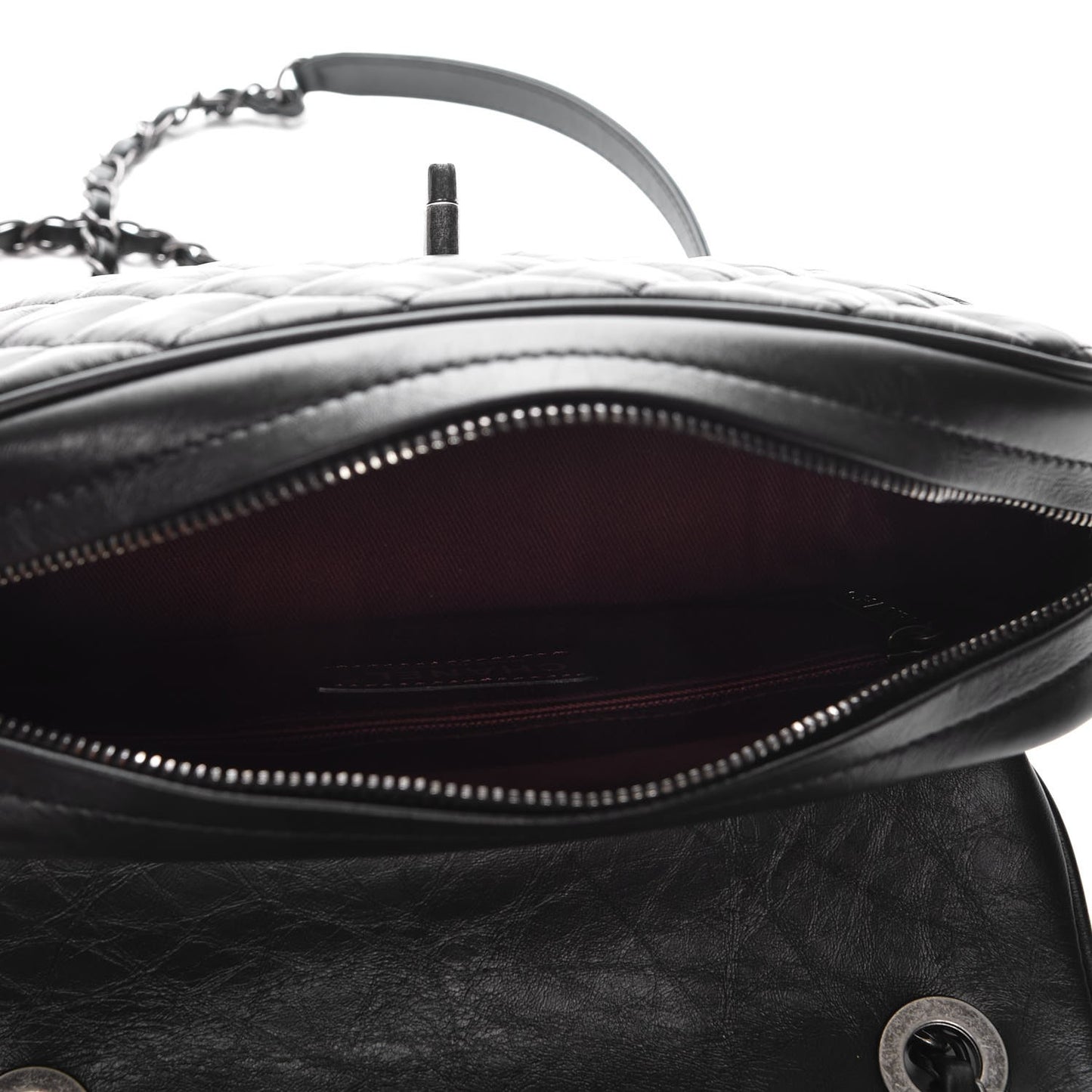 Aged Calfskin Small Easy Flap Black