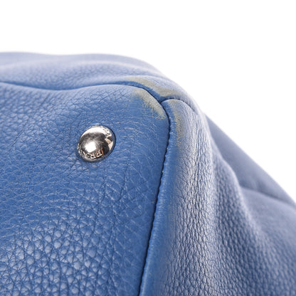 Prada Cervo Deerskin Tote Blue 15 of 16