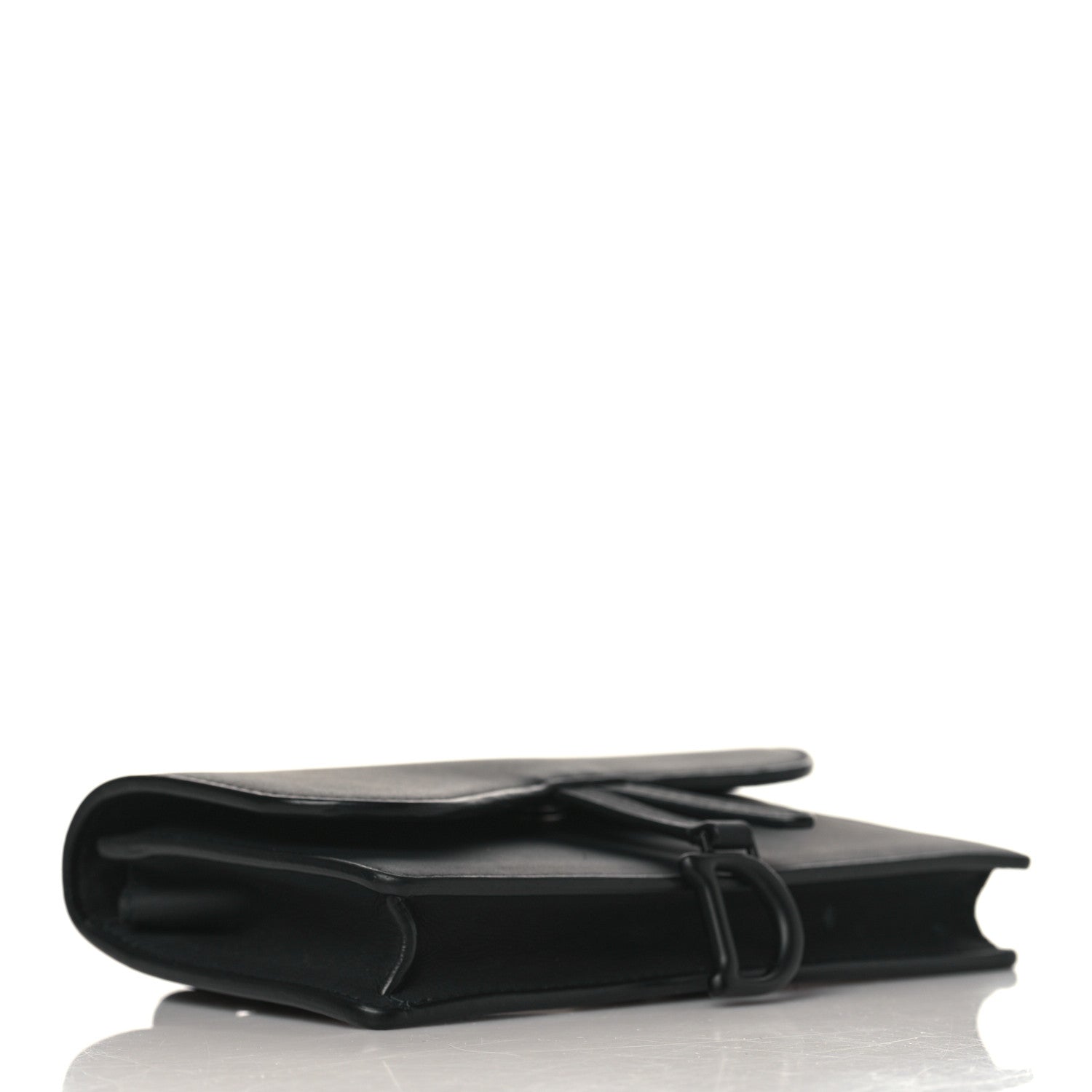 Christian Dior Ultra Matte Calfskin Saddle Belt Clutch Black 4 of 10