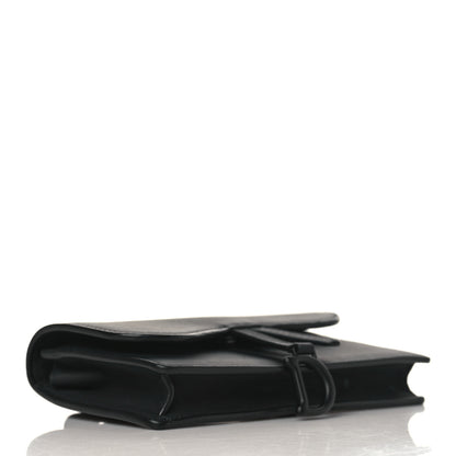 Christian Dior Ultra Matte Calfskin Saddle Belt Clutch Black 4 of 10
