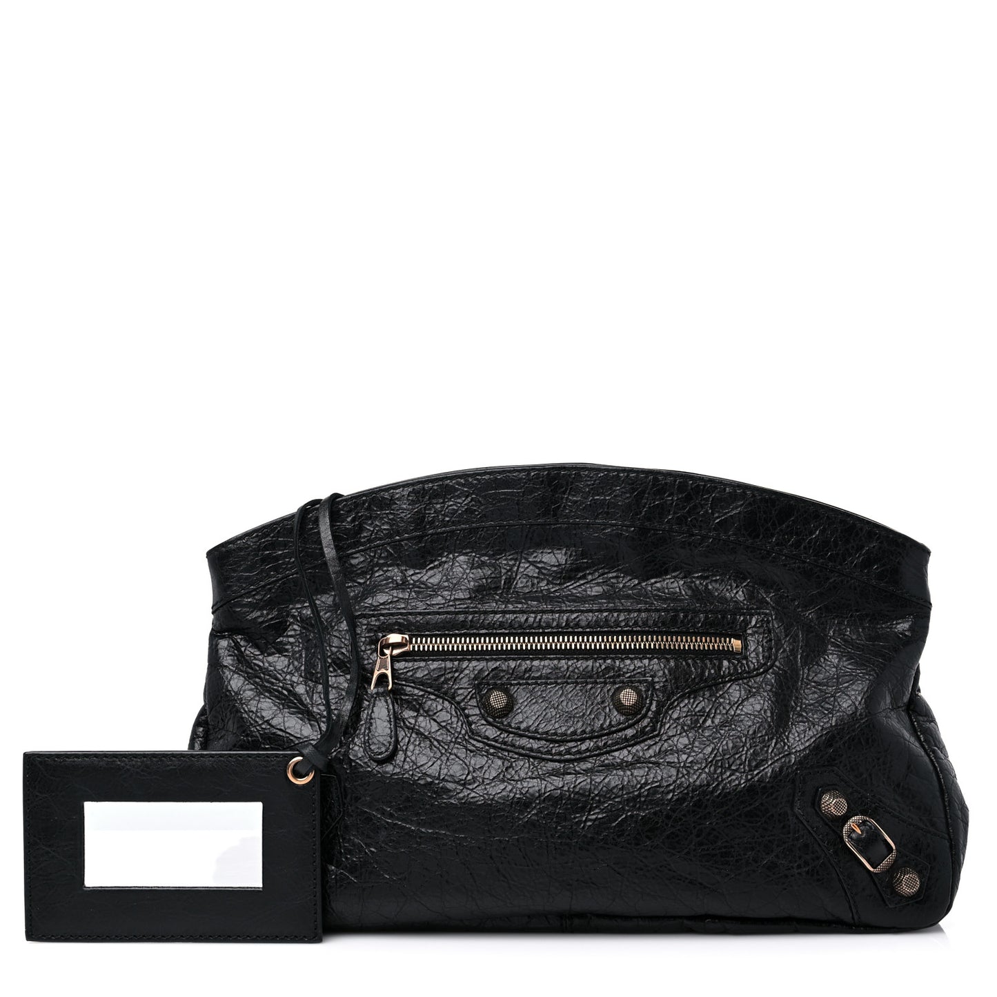 Agneau Giant 12 Gold Hardware Premier Clutch Black