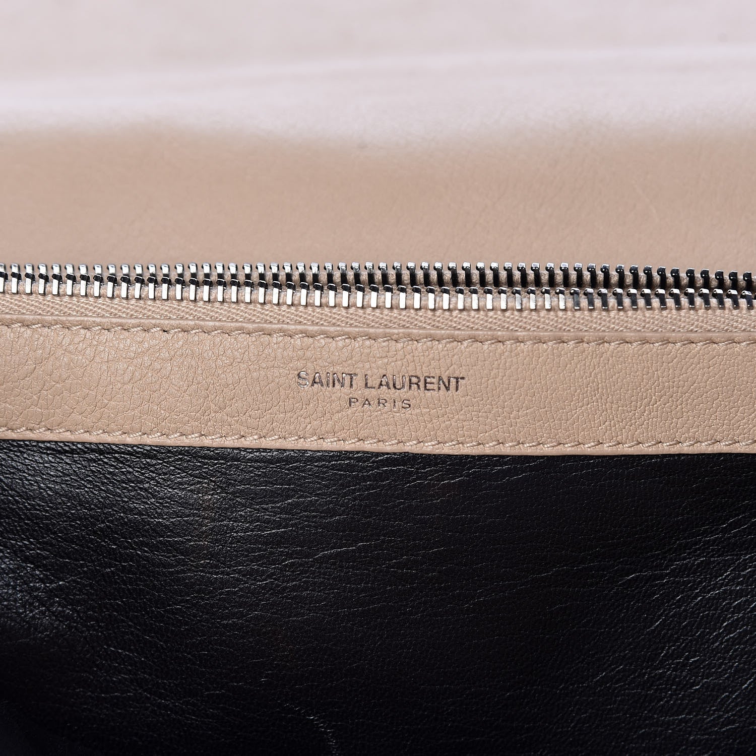 Saint Laurent Sheepskin Matelasse Chevron Monogram Large College Satchel Beige 10 of 12