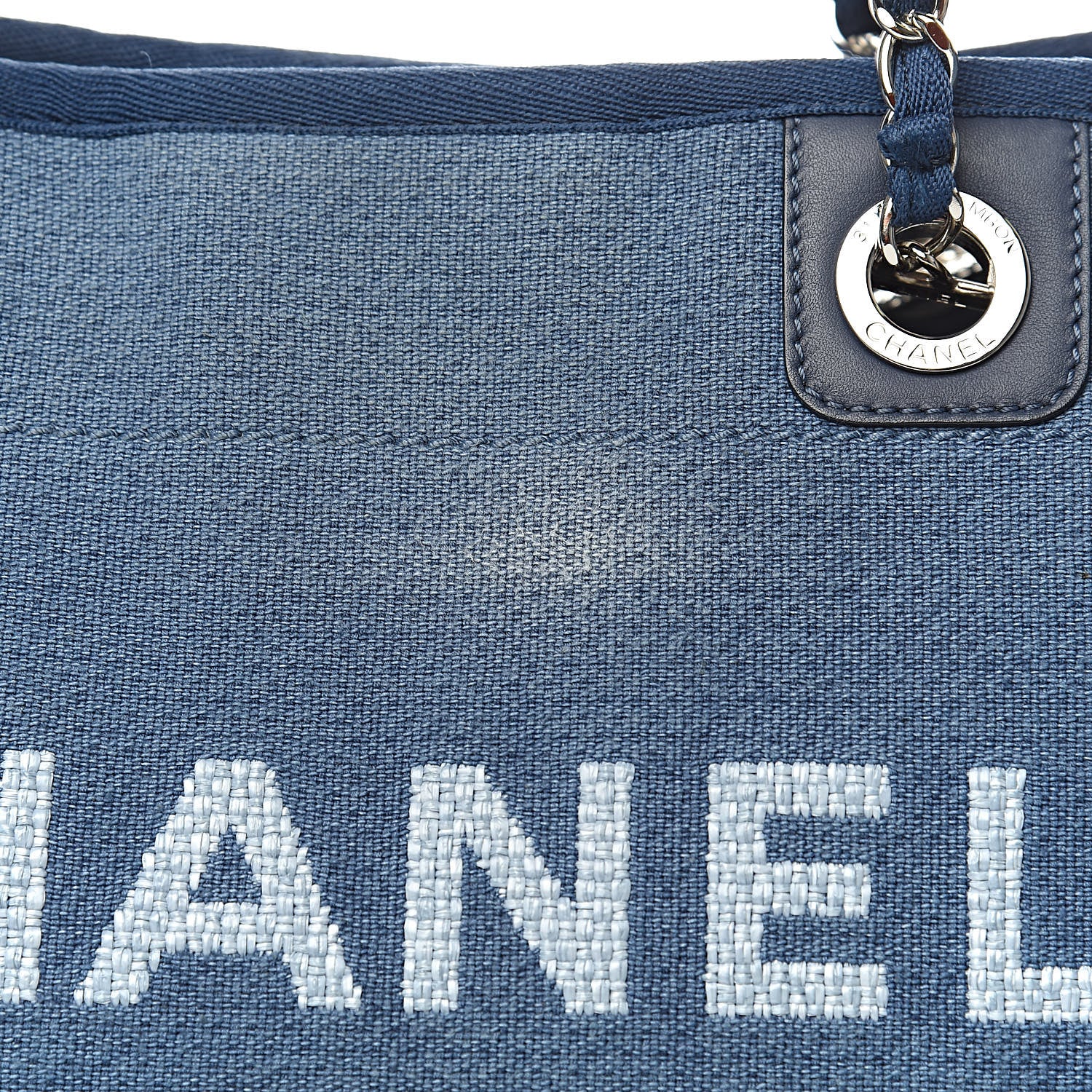 Chanel Canvas Small Deauville Tote Blue 11 of 15