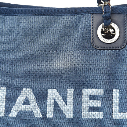 Chanel Canvas Small Deauville Tote Blue 11 of 15