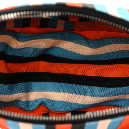 Prada Canvas Baiadera Stripe Wristlet Pouch Arancio 5 of 7