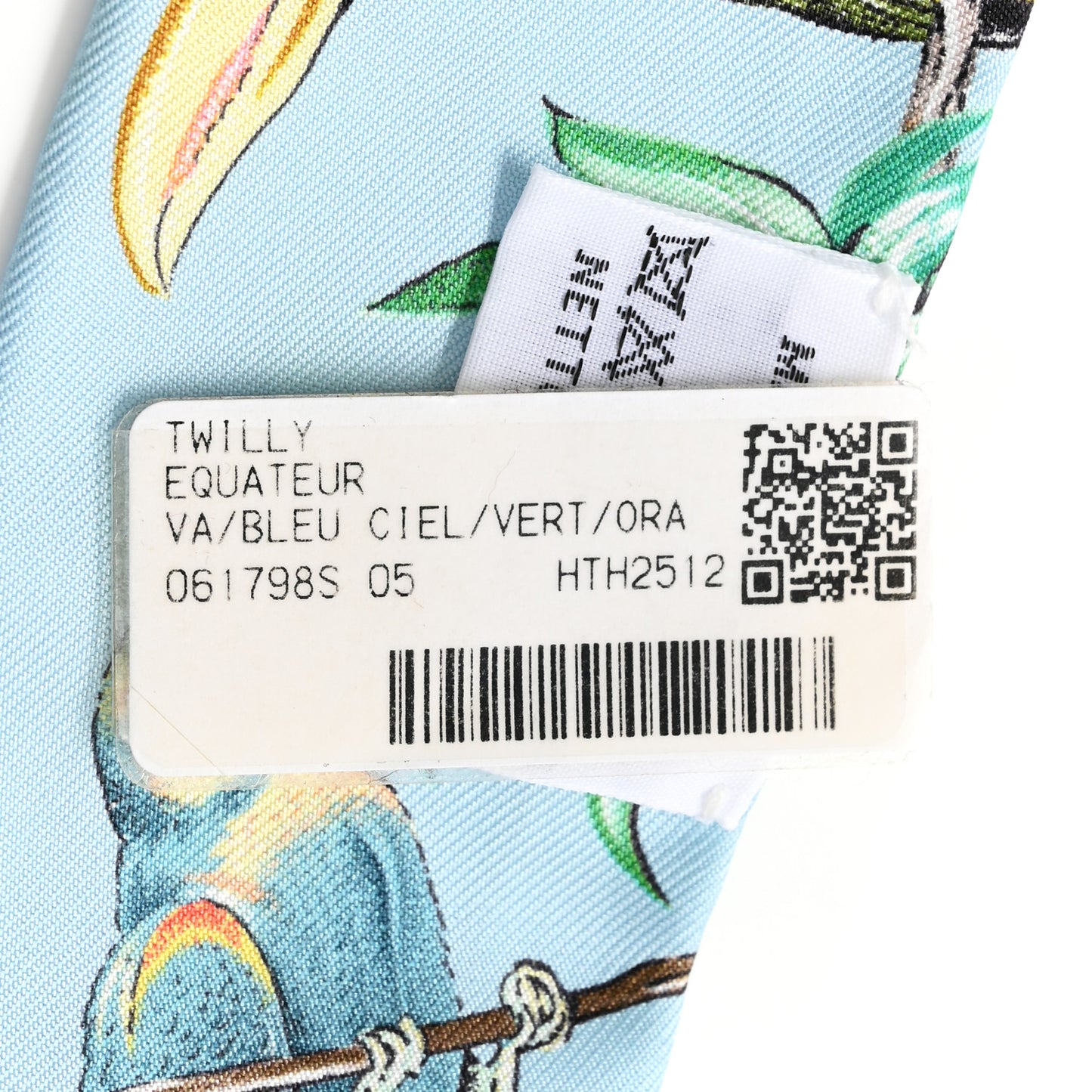 Silk Equateur Twilly  Bleu Ciel Vert Orange