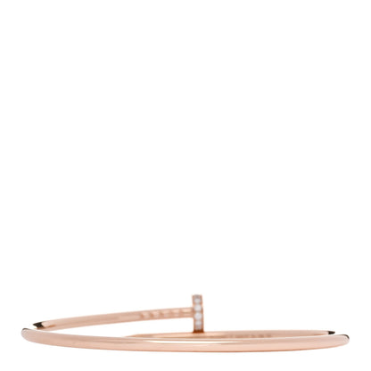 Cartier 18K Pink Gold Diamond Small Juste Un Clou Bracelet 17 2 of 5