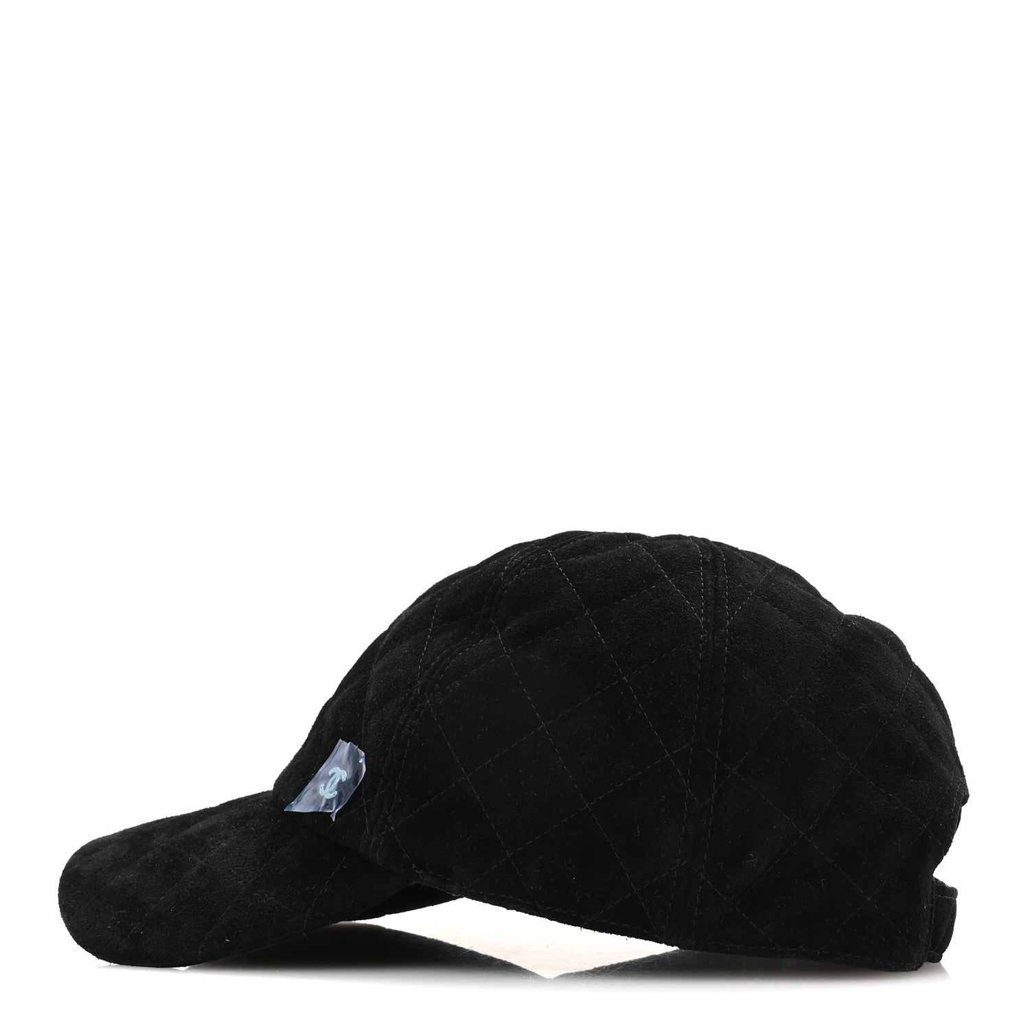 Chanel Suede Goatskin CC Cap Hat Black 4 of 8