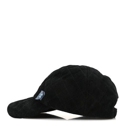 Chanel Suede Goatskin CC Cap Hat Black 4 of 8