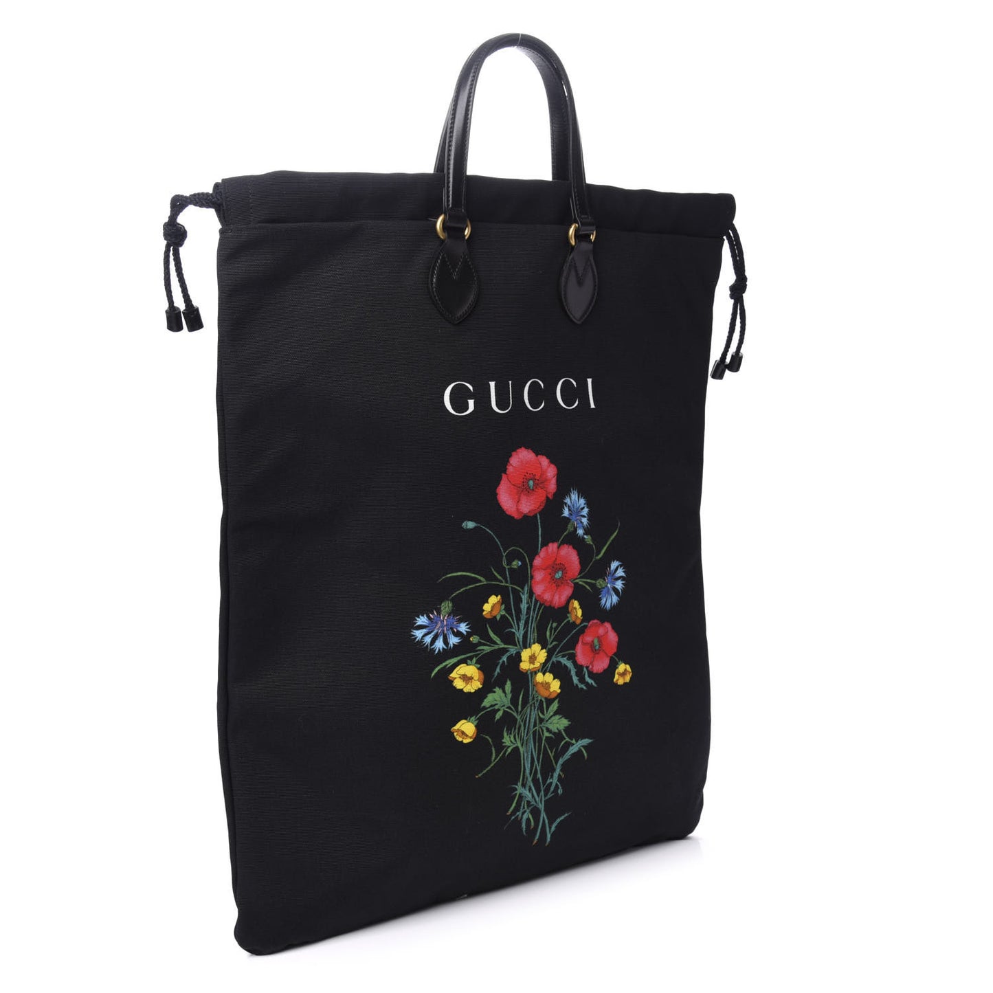 Canvas Chateau Marmont Drawstring Tote Black
