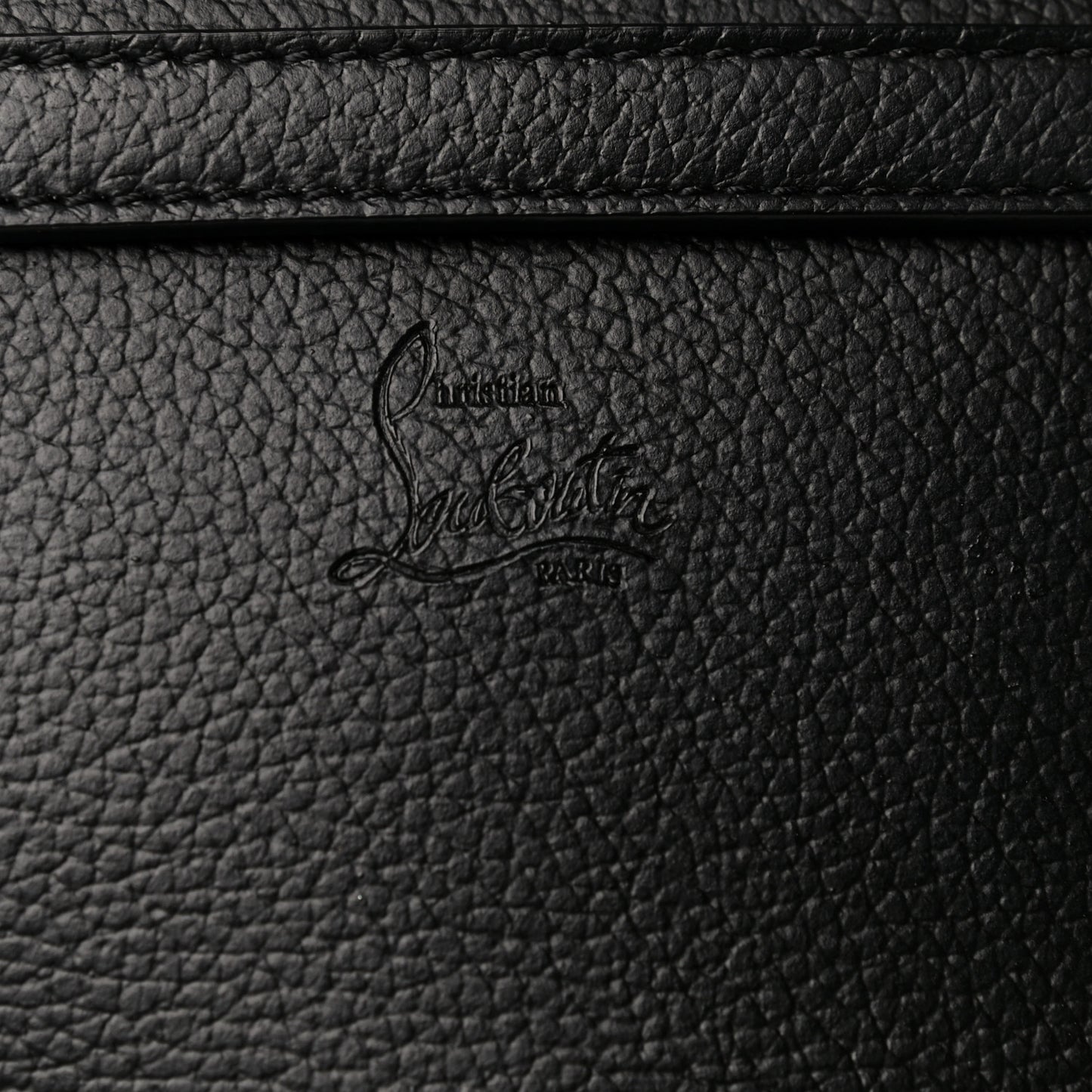 Grained Calfskin Studded Tote Black