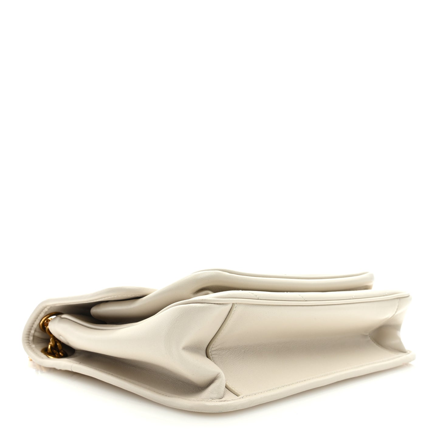 Lambskin Matelasse Monogram Medium Niki Chain Satchel Blanc Vintage