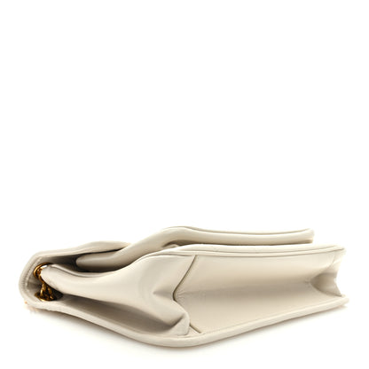 Saint Laurent Lambskin Matelasse Monogram Medium Niki Chain Satchel Blanc Vintage 4 of 8