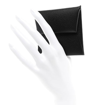 Hermes Epsom Bastia Coin Purse Black 2 of 8