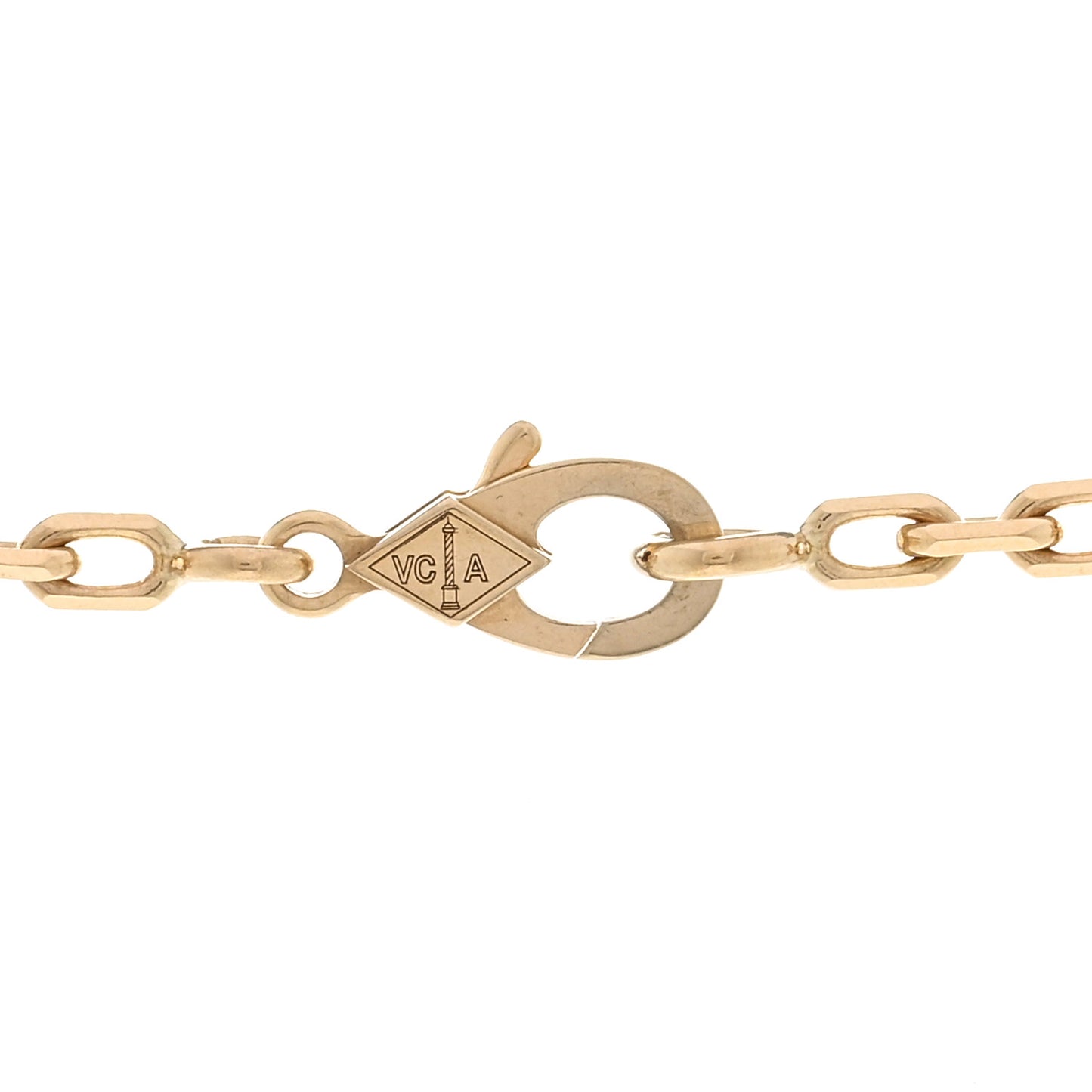 18K Yellow Gold Carnelian 10 Motifs Vintage Alhambra Necklace