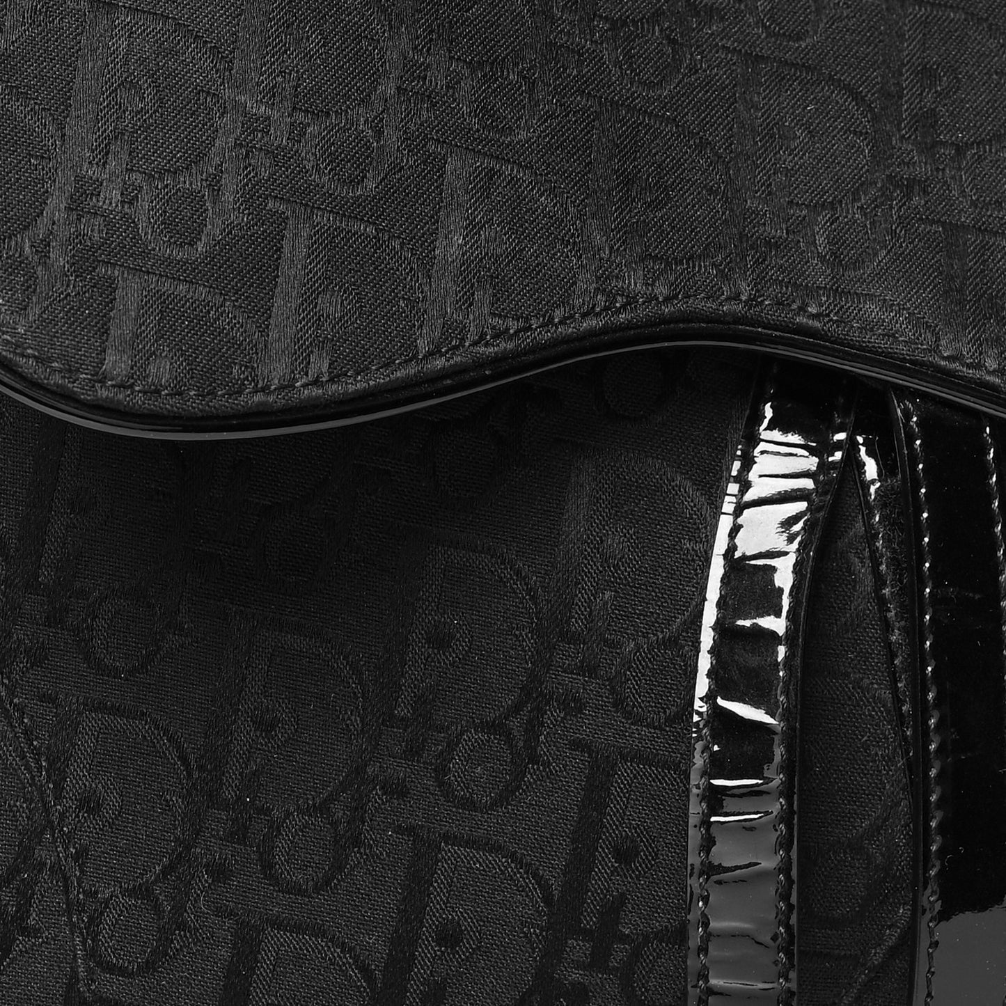 Monogram Saddle Bag Black