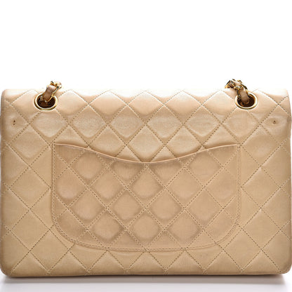 Chanel Lambskin Quilted Medium Double Flap Beige 10 of 19