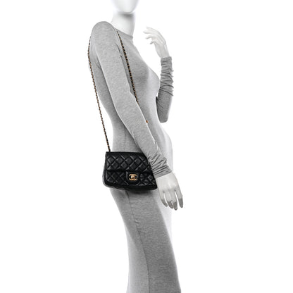 Chanel Lambskin Quilted Mini Rectangular Pearl Crush Flap Black 2 of 11