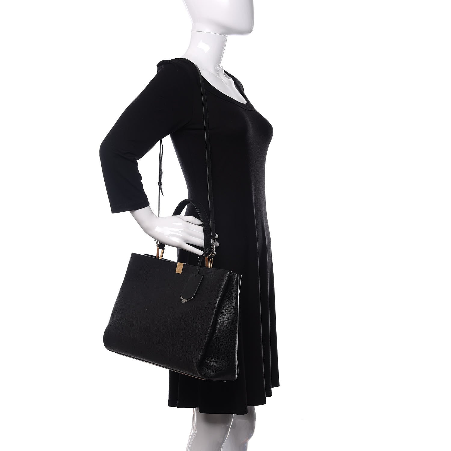 Balenciaga Calfskin Le Dix Soft Cabas M Shoulder Bag Black 2 of 11