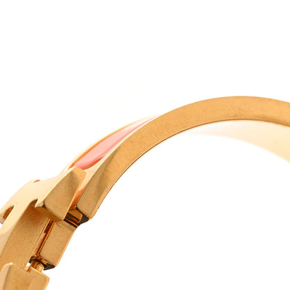 Hermes Enamel Narrow Clic Clac H Bracelet GM Orange 5 of 6