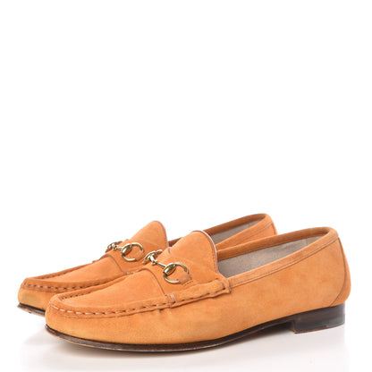 Gucci Suede Womens 1953 Horsebit Loafers 38 Yellow 3 of 9