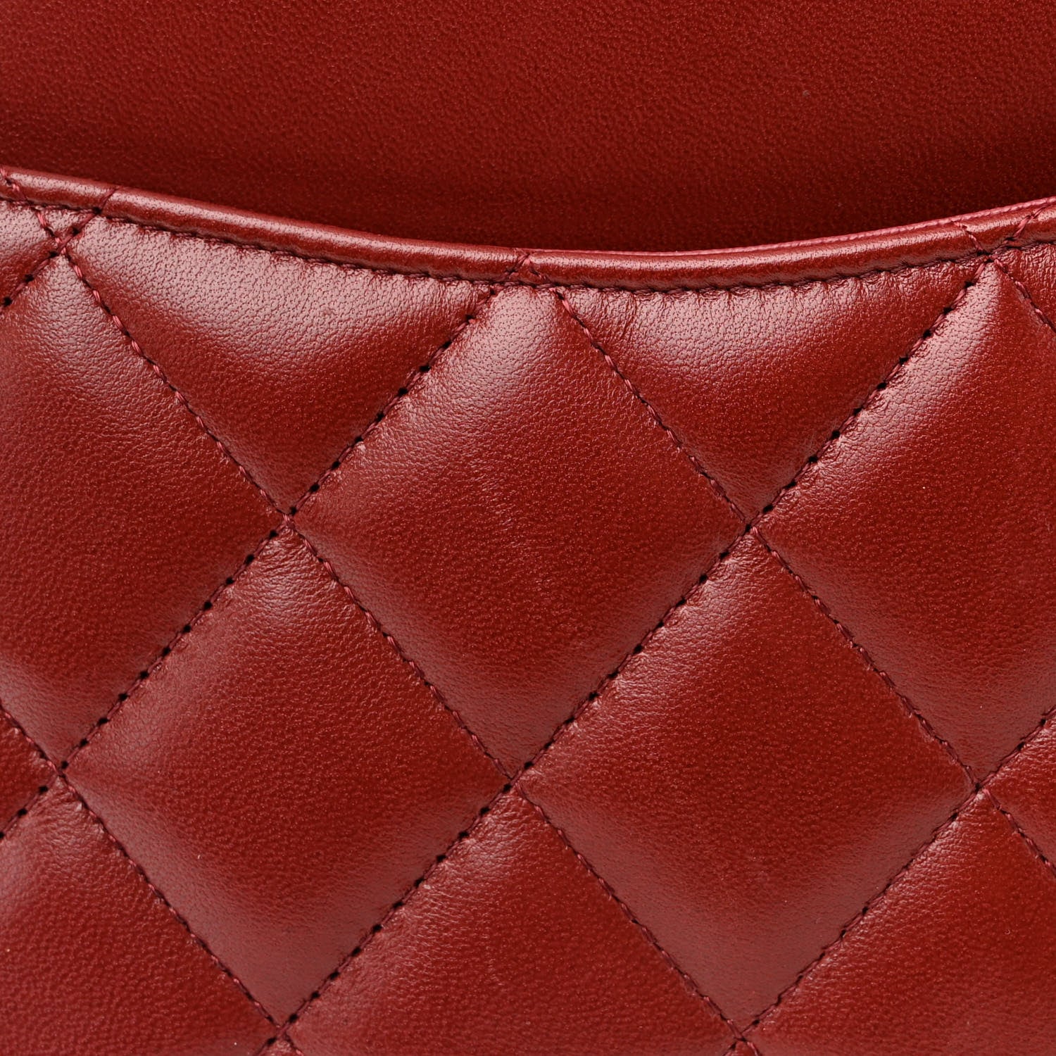 Chanel Lambskin Quilted Jumbo Double Flap Burgundy 15 of 19