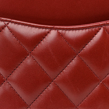 Chanel Lambskin Quilted Jumbo Double Flap Burgundy 15 of 19
