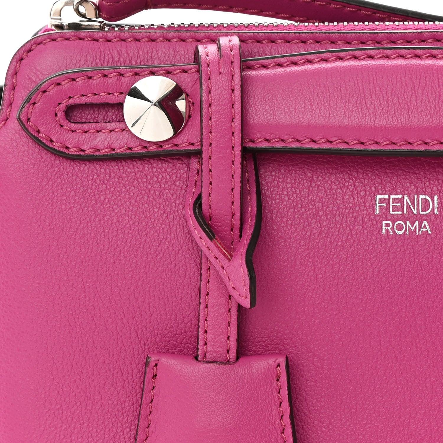 Fendi Vitello Dolce Mini By The Way Boston Bag Magenta 11 of 11
