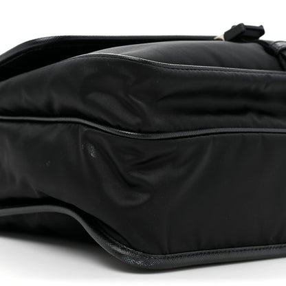 Prada Tessuto Nylon Saffiano Logo Messenger Bag Black 10 of 14